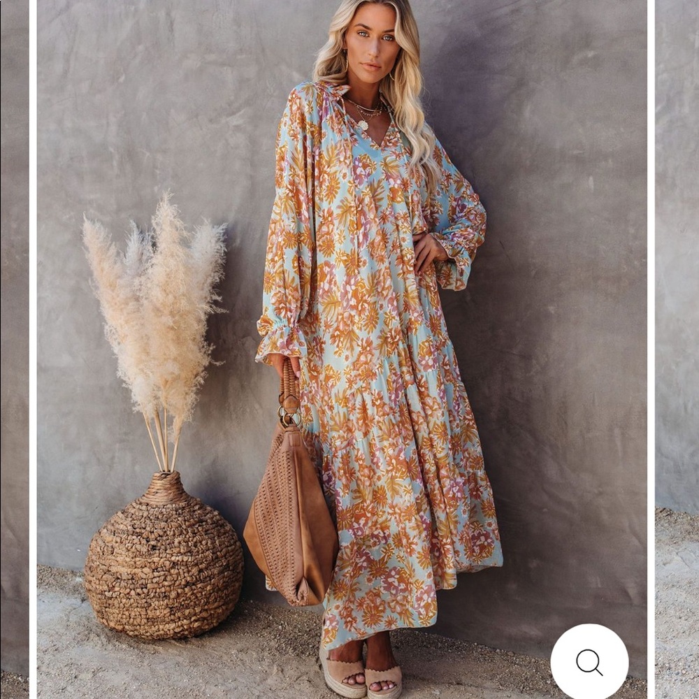 Vici Southerland Floral Boho Maxi Dress